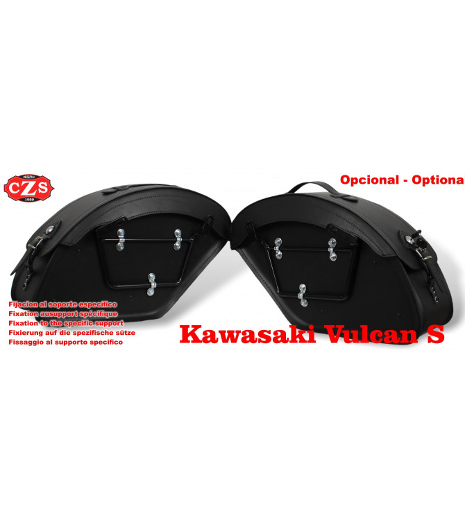 Rigid Saddlebags for Saddlebags Kawasaki Vulcan S 650 mod, VENDETTA VS - Green VS