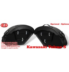 Alforjas Rígidas para Kawasaki Vulcan S 650 mod, VENDETTA - As de Picas -