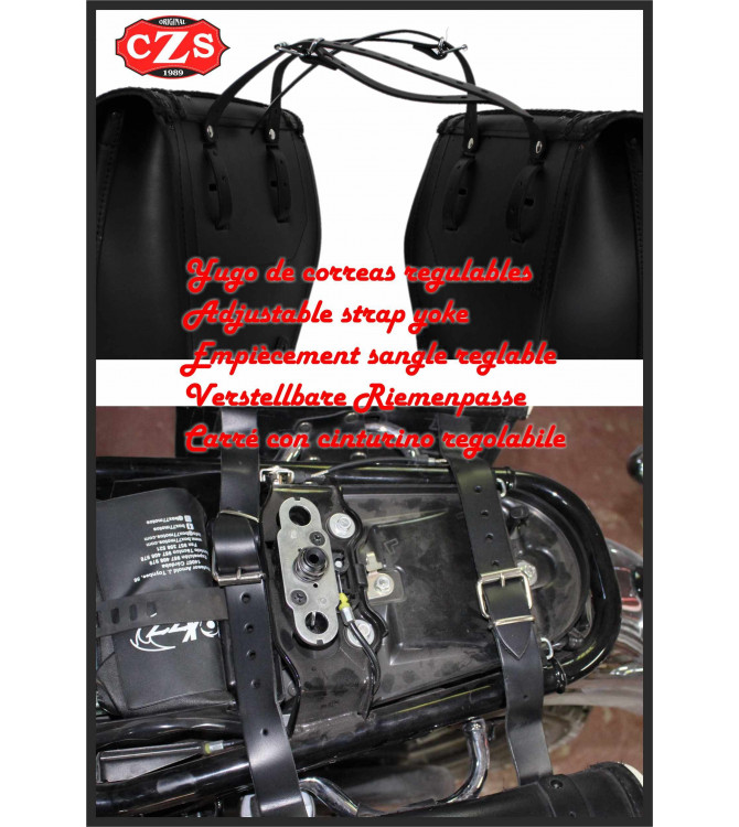 Sacoche mod, KRAKEN Style Old School universel de base pour motos classiques - custom - Cafe Racer.