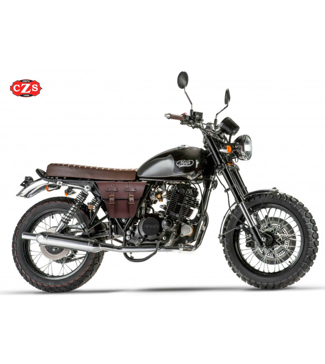 Alforja para motos Clásicas mod, MARBELLA estilo Cafe Racer  - UNIVERSAL - Marrón