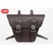 Saddlebag for Classic motorcycles mod, MARBELLA Cafe Racer style - UNIVERSAL -  Chocolate Brown