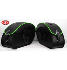 Rigid Saddlebags mod, VENDETTA - Green Profile - UNIVERSAL