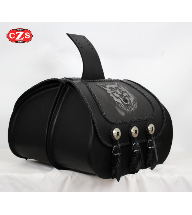 Juego de Alforjas JABATO Lobo para Custom y Clasicas