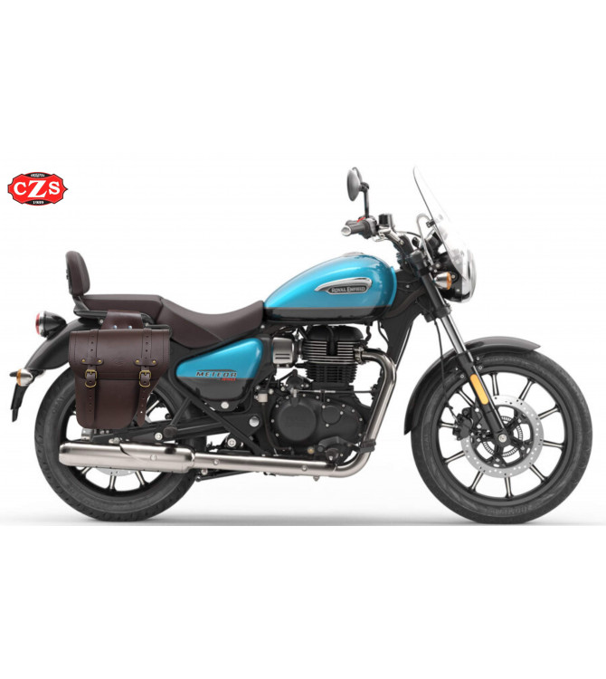 Alforja CENTURION para Meteor 350 Royal Enfield - Derecha - Choco 