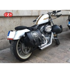 Sacoche pour Sportster Harley Davidson mod, SPARTA - Willie HD - Creux Amortisseur - GAUCHE 