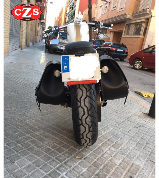 Sacoche pour Sportster Harley Davidson mod, SPARTA - Willie HD - Creux Amortisseur - GAUCHE 