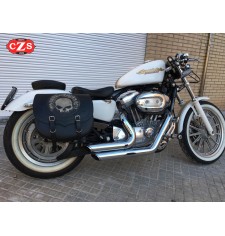 Sacoche pour Sportster Harley Davidson mod, SPARTA - Willie HD - Creux Amortisseur - GAUCHE 