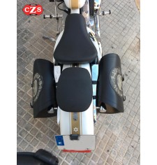 Bisaccia per Sportster Harley Davidson mod, SPARTA - Willie HD - foro per ammortizzatore - SINISTRA