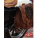 Alforja Lateral para Sportsters Harley Davidson mod, SPARTA Hat-Skull Marron cuero