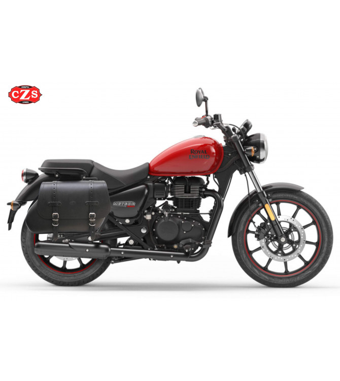 COMANDO Jeu de sacoches cavalières pour Meteor 350 Royal Enfield - Couleur noire