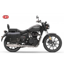 COMANDO Jeu de sacoches cavalières pour Meteor 350 Royal Enfield - Couleur noire