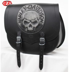 Sacoche Latéral pour Softail Harley Davidson mod, SPARTA - Crâne - Spécifique