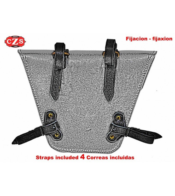 Alforja Cafe Racer MARBELLA para motos Clásicas - Universal - Negro