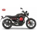 Saddlebag for Classic motorcycles mod,MARBELLA Cafe Racer style - UNIVERSAL - Black/White