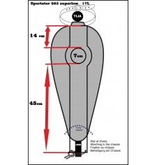 ORION Basic Fascetta serbatoio nera per Sportster Superlow  883/1200 Harley Davidson - Bib-Tank