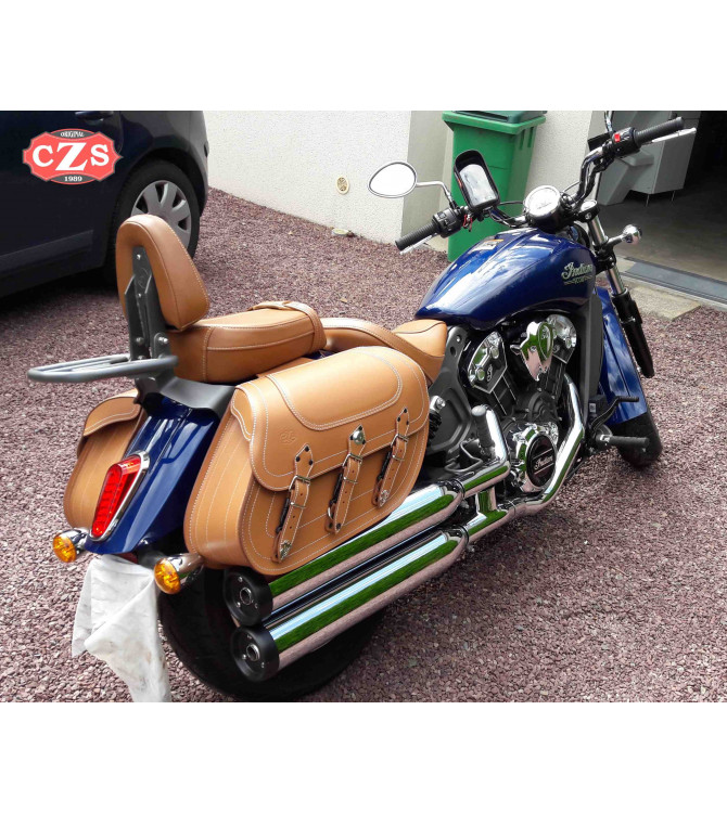Alforjas Rígidas para Indian® Scout® Sixty mod, IBER Básica - Camel - Adaptables