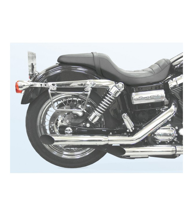 Starre Satteltaschen für Dyna Harley Davidson Mod, SUPER STAR Willie mit abnehmbaren Klickfix-Halterungen und Ankern