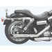 Rigid Saddlebags for Dyna Harley Davidson mod, SUPER STAR Willie with removable Klickfix supports and anchors