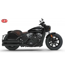 Sacoches Rigide pour Indian® Scout® Bobber mod, LEGEND - Big Boss - Noir/Brun -