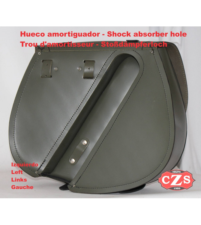 Bisaccia per Sportster 883/1200 mod, BANDO di base - Foro per ammortizzatore - SINISTRO