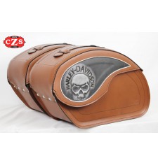 Rigid Saddlebags mod, VENDETTA Basic - UNIVERSAL - Light Brown -