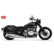 Borse laterali rigide per Kawasaki Vulcan 900 mod, VENDETTA - Profili Bianchi -