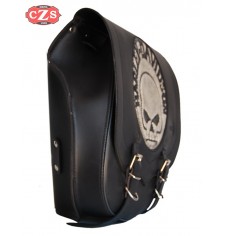 Alforja para Dyna Fat-Bob Harley Davidson mod, SPARTA - Willie Skull - IZQUIERDA - Específica