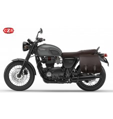 Alforja SCIPION para Triumph Bonneville T120 - específica "Soporte Original" - Izquierda - Marrón chocolate 