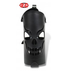 Porta-botellas Calavera - Skull CZS para motos Custom y Clásicas - Negro