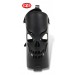 Porta-botellas Calavera - Skull CZS para motos Custom y Clásicas - Negro