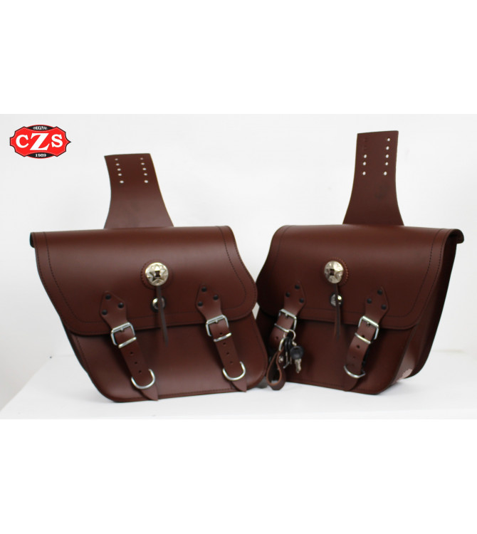 Sacoches pour Triumph Bonneville T100/120 mod, APACHE Basique - Marron -