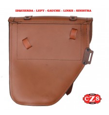 Borsa laterale per Royal Enfield Bullet Classic Squadron mod, CENTURION - Marrone Chiaro - SINISTRA