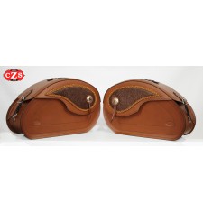 Rigid Saddlebags mod, NAPOLEÓN - Gothic - Light Brown - UNIVERSAL