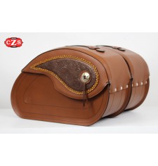 Rigid Saddlebags mod, NAPOLEÓN - Gothic - Light Brown - UNIVERSAL