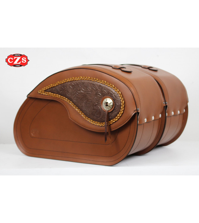 Sacoches Rigide mod, NAPOLEON - Gothique - Brun Claire - UNIVERSEL