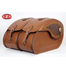 Rigid Saddlebags mod, NAPOLEÓN - Gothic - Light Brown - UNIVERSAL