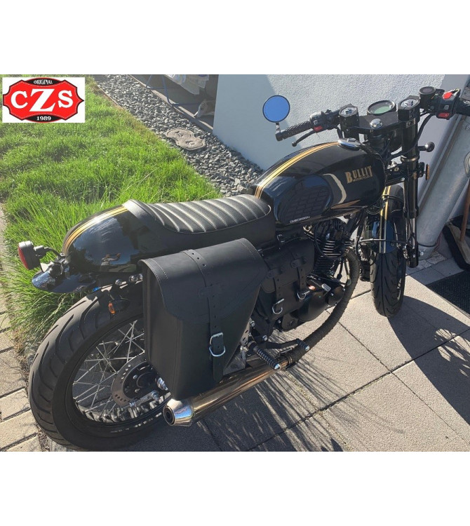 GUN Satteltasche für Bullit Spirit 125 cc, Cafe Racer - Anpassungsfähig - RECHTS