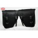 CENTURION saddlebag set for Custom-Classic-Cafe Racer-bobber-chopper motorcycles, Black