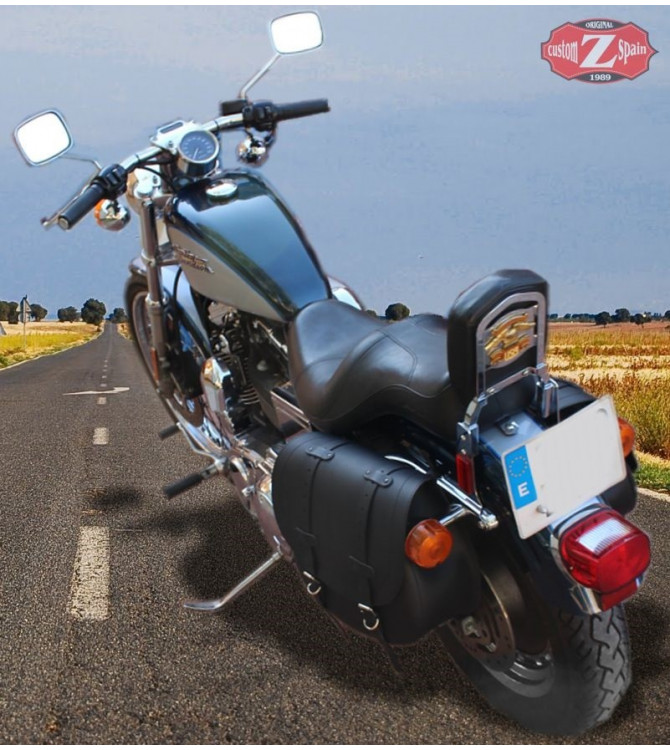 Set de Alforjas para Sportster Harley Davidson mod, BANDO Básica - Hueco amortiguador -