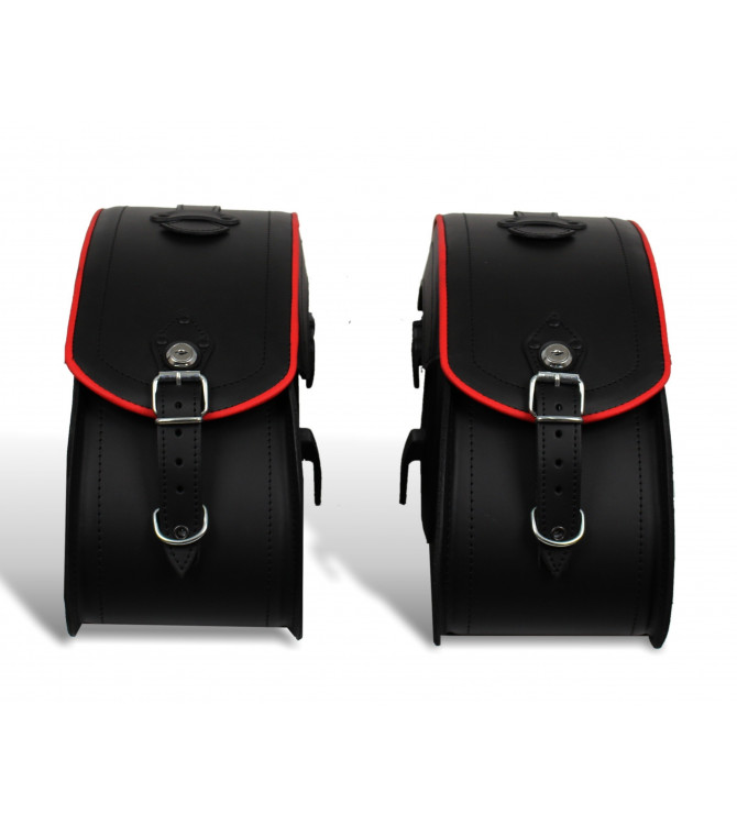 Alforjas Rígidas para BMW R18 mod, VENDETTA - Perfil Rojo - 