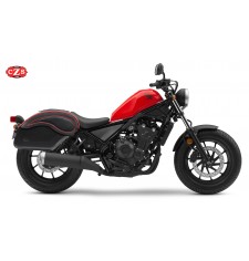 Rigid Saddlebags for Rebel 500 and Rebel 300 - ECLIPSE Red Profile