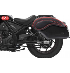 Rigid Saddlebags for Rebel 500 and Rebel 300 - ECLIPSE Red Profile