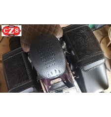 Set de Alforjas para Sportster Harley Davidson mod, IKARO -  Hueco Amortiguador - Trenzados Gotika - 