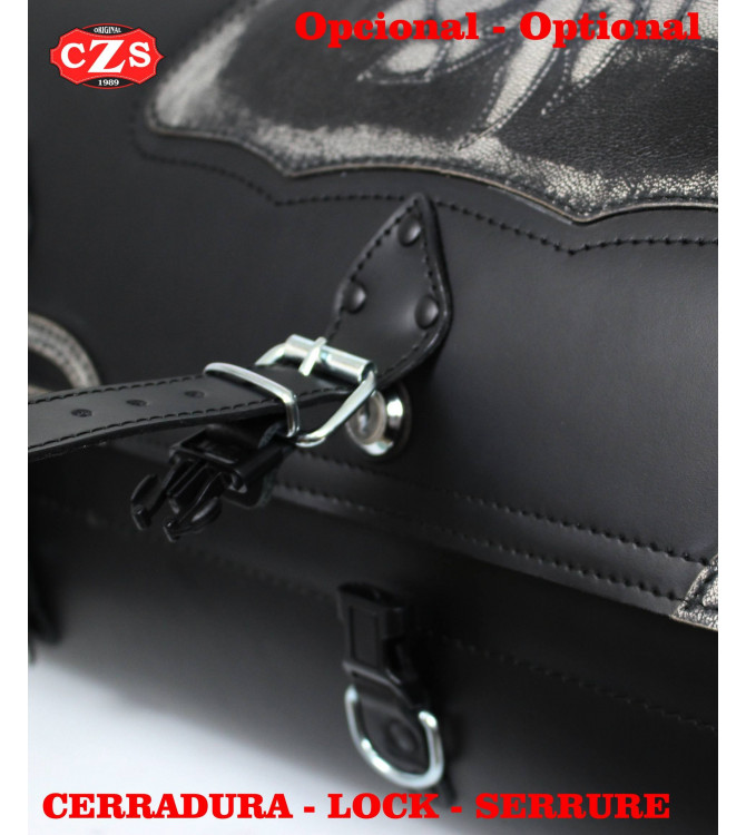 Baule posteriore per Suzuki Intruder mod, DOSCAS Basic Celtic - Teschi -