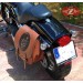 Alforja Lateral para Sportsters Harley Davidson mod, SPARTA Hat-Skull Marron cuero