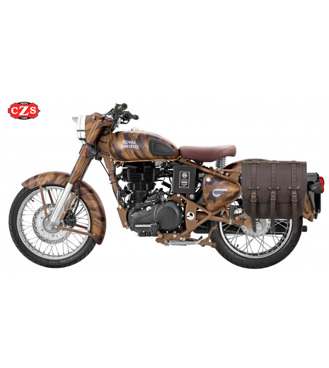 Alforja lateral para Royal Enfield Classic 500 Desert Storm - TRAJANO  Old Rat - Derecha