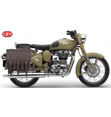 Saddlebag Set for Royal Enfield Classic 500 Squadron Blue and Desert Storm - TRAJANO Old Ratpecific