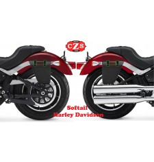 Set de sacoches pour Harley Davidson Softail Low Rider S 2020 mod, GUN - Spécifique