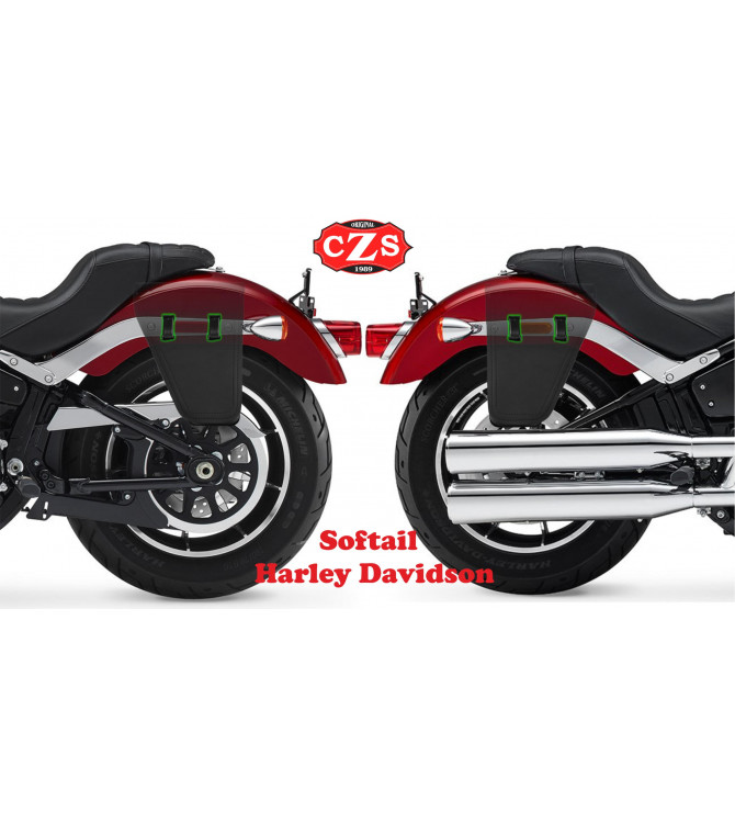 Set de alforjas para Harley Davidson Softail Low Rider S 2020 mod, PISTOLA - Específicas