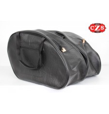 Saddlebags PIZARRO Basic Set Black with red stitching